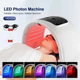 7 cores Máquina de Pon LED com nano spray hidratante máscara de face máscara de salão de salão de salão de salão de salão de salão de rejuvenescimento acne cuidar 240425