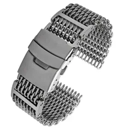 Bande di orologi cinghia in acciaio inossidabile a maglie di alta qualità 20 mm 22mm 316L Bracciale in acciaio inossidabile adatto per tianshu omega cinturino in metallo milan 240424