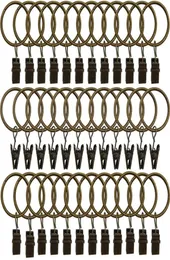 Other Home Decor 36 Pack Rings Curtain Clips Strong Metal Decorative Drapery Window Ring With Clip Rustproof Vintage 126 Inch Int5312092