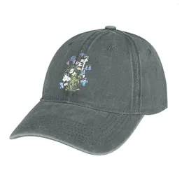 Beralar mavi beyaz ve mor kır çiçeği 2024 kovboy şapka balıkçılık şapkası lüks parti şapkaları kadın erkekler