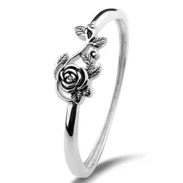 Bands Huitan Vintage Blacke Rose Shaped Women Rings Retro Whole Rose Flower Factory Direct Selling Wholesale Lots&Bulk Women Rings