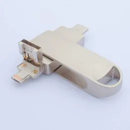 1 iPhone USB Flash 128GB Flash Micro USB Typec 256GB Flash DriveおよびUSB 3.0 Ports for iPhone/Android/MacBookスマートフォンのドライブ4