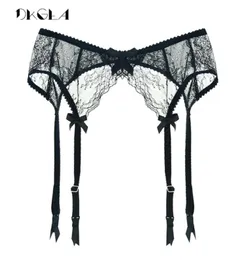 Whole Fashion New Black Stocking Garters Lace Bordado S M L XL Tamanho Ultrathin Women Sexy Sgoging Suspender Belt White Temp4432343