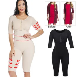 Bantning bodysuit body shaper post kirurgi sömlöst kompression plagg full form colombianas reducoras 240425