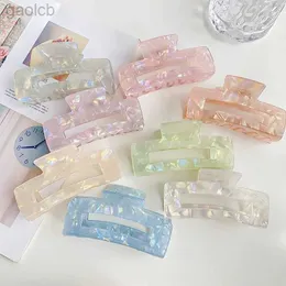 Haarklammern Barrettes Neue Phantomfarbe Meerjungfrau Griff Clip Großer Hai Clip Retro koreanische Haarkrabben Pferdeschwanz -Braid Clip Girls Haarzubehör 240426