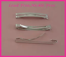 20PCS Silver Finish 60cm 235quot Flat double bars metal hair barrettes at lead and nickle Bargain for Bulk9215504