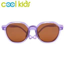 Coole Kinder Sonnenbrille für Kindermody-Jungen Girl Geomtric Brille Sonne Sun Protect Optic Myopia/Lesen Clip-On-Brillen UV400 240419