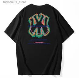 Men's T-Shirts 2024 Mens T-shirt loose trendy mens oversized clothing with added fat and enlarged hip-hop 200g combed cotton short sleevesQ240426