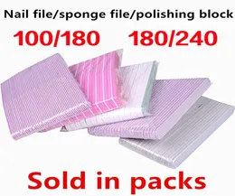 Nagelfiler En packfil Salong Special Sponge Rub Off Polish Tool Thin Sand Strip Block3618950