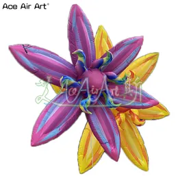 wholesale New Arrival Elegant 2m Diameters LED Inflatable Hanging Flower For Wedding Event Advertising Made By Ace Air Art