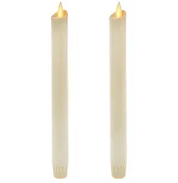 KSPERWAY Flameless Moving Docht LED Taper Candles Real Wachs mit Timer und Fernabbau für Home Decoration Set von 2 T2006019331444