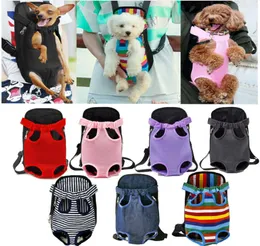 6pcsdhl PET Carrier Backpack regolabile cucciolo a venatura canine gambe portante gambe con tela mesh trasporto pacco trasporto spalla spalla BA8146681