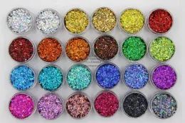 Glitter 24 colori olografici rotondi a forma di punta da 1 mm sequestri glitter per decorazioni fai -da -te per unghie e arte