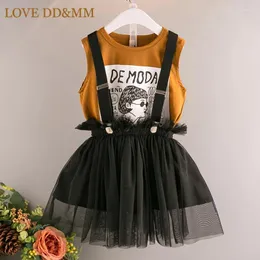 Clothing Sets LOVE DD&MM Girls Summer Cartoon T-Shirts Princess Puff Conveyor Skirts Kids Party Clothes Outfits Baby Costumes