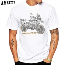 Męskie koszulki Vero de Manga Curta Gs Aventura Motorcycler R 1200 GS R 1250 GS Camiseta Do Vintage Harajuku Moto Esporte Menino Casual Branco T240425