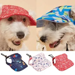 Hundkläder öronmuffar Pet Peaked Cap huvudbonad justerbar Sun Hat Cartoon Products Baseball Cat