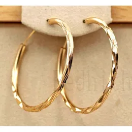 Hoop & Huggie Trendy Large Earrings For Women Gold Filled Geometry Concave And Convex Pageant Fashion Jewelry2050