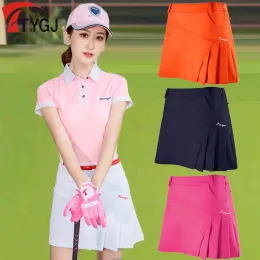 Shorts mulheres saia curta dividida verão mulher plissada mini -saia vestido de segurança vestido de segurança badminton esportes skorts 5 cores xsxxxl