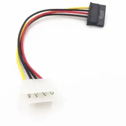 HOT 4 -stift IDE MAN MOLEX till 2 Port 15 Pin SATA Female Dual SATA Y SPLITTER Kvinnlig HDD Power Adapter Kabel Datorkablar