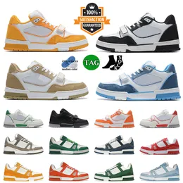 Esportes ao ar livre sapatos casuais marca de luxo sola plana tênis preto branco amarelo azul verde bege homens mulheres tênis chaussures slowers de plataforma de plataforma de plataforma de plataforma