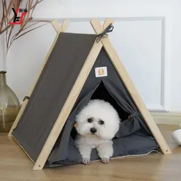 Cat Carriers Crates Houses Pet Teepee Cat Sturdy Bed House Hammock Portable Folding Tent Easy to assemble suitable for dogs puppies cats indoors and outdoors 240426