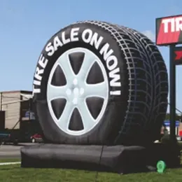 Ticari kullanım 5mh (16.5ft) Blower dev şişirilebilir lastik balon modeli, reklam için kamyonda özelleştirilmiş araba tekerleği