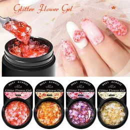 Nagellacktreffen über 7 ml glitzer getrocknete Blumengel Nagellack natürliches Blumgel Halbdauer Lack einweichen UV -Nagelkunst für Maniküre Y240425