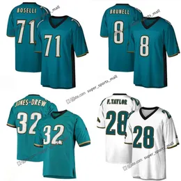 75th Throwback 28fredtaylor Football Jerseys 71tonyboselli 1997 87keenanmccardell 32mauricejones-Drew 8markbrunell Сшитый Джерси зеленый белый мужчина S-xxxl