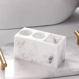 Titoli di spazzolino da denti i9z4 1 Modello di marmo creativo Resina Multifunzionale Porta di spazzolino da denti spazzolino per spazzolino da denti Caspata per la pulizia del bagno Box 240426