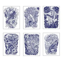 Tattoo Transfer New Arm Waterproof Herbal Juice Tattoo Sticker Flower Arm Semi-permanent Men Lasting Temporary Art Fake Tattoo Tatouage 1pcs 240426