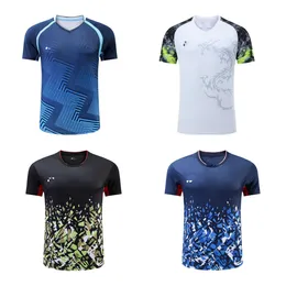 2023Now YY Coleção de camisa de badminton no estilo de manga curta para homens e mulheres de badminton de manga curta