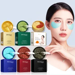 Face 60pcs BIOAQUA Crystal Collagen Eye Mask Antiwrinkle Anti Dark Circles Moisturizing Eyepatch Beauty skincare Eye Patches