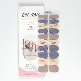 Kits semi -curado Gel Nails adesivos de arte Moda Manicure Manicure Decal