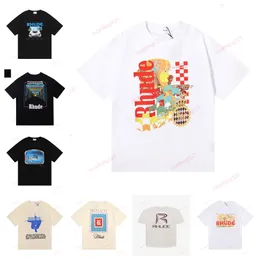 여성용 셔츠 트렌디 한 여름 스웨트 셔츠 Tshirt 패션 인쇄 셔츠 브랜드 레터와 함께 캐주얼 고품질 디자이너 티셔츠 힙합 Tshirts