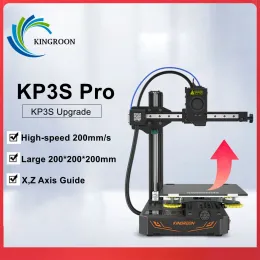 Drives Kingroon KP3S Pro High Speed ​​3D Printer Upgrade 200*200*200 stora byggstorlek Direkt extruder Professional DIY FDM 3D PRESALE