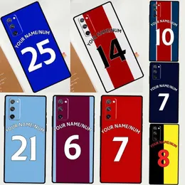 Casos de telefone celular Caso personalizado do bar de futebol para Samsung Galaxy S23 S22 Ultra S21 S20 Fe S8 S10 Nota 10 mais nota 20 Ultra Top J240426