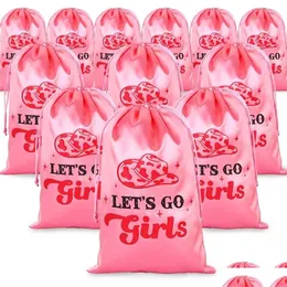 Andere Event -Party -Lieferungen 12 Pack Los Go Girls Hangover Kit bevorzugt Geschenktüten Pink Cowgirl Dekoration Bachelorette Braut Hens Drop Dh8zm