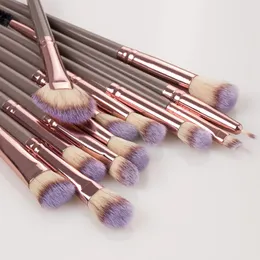 Nuovi 12 pezzi adorabili pennelli per occhio unicorno rosa set in legno eyeliner ombretti per il sopracciglia Buscini per il trucco per ombretti Set di bellezza cosmetica Maquiagem Strumenti