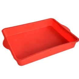 Moulds Nonstick Pan Square Silicone Cake Mold Cake Pan Baking Tool Mousse Bread Mold Cakes Rice Crispy Treats and Lasagnas DIY CakeTool