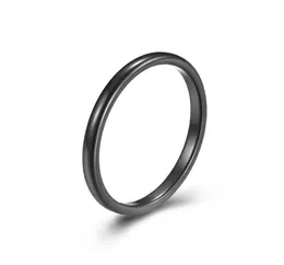 Niedrogie pierścionki ślubne THIND 3 Kolor Nowoczesna biżuteria Whole 2mm wąskie czarne 6 sztuk Lot23181703297