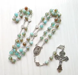 Italien Hot Sale Retro Rosary Katolska smycken Virgin Jesus Christian Religion Män och kvinnor Halsband4887934