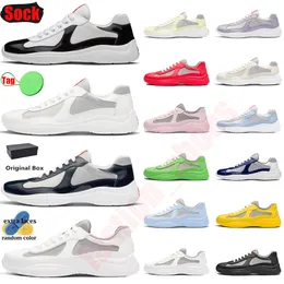 Luxusdesigner Americas Cup Männer Freizeitschuhe Mesh Patent Leder Low Top Trainer Sneaker Walking Gummi Stoff Plattform Outdoor Dhgate Trainer Größe EU36-46