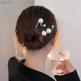 Klipsy do włosów Barrettes luksusowe imitacja Pearl Hair Stigle vintage pałeczka do włosów Kobiety dziewczyny do włosów klip klipowy