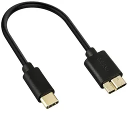 USB Type C 3.1에서 마이크로 B 3.0 삼성을위한 케이블 3 S5 2.5 인치 하드 디스크 케이블 태블릿 마이크로 B 케이블 PC 액세서리 케이블