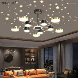 Люстры Nordic Creative Starry Sky Led Led люстра крытая гостиная спальня столовая ресторан Hall El Lighting Подвесная лампа