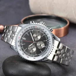 44 mm moda nowa luksusowa marka marek ogląda luksusowe kwarcowe zegarki kwarcowe ze stali nierdzewnej plamy sporty chronografie na rękę na rękę wodoodporne