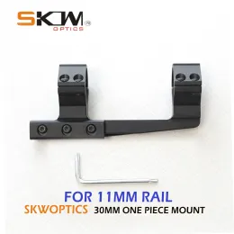 Tillbehör Gratis frakt Skwgear Scope Mount 11mm Dovetail Flat Top Offset Airgun 30mm Rings