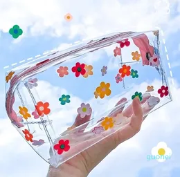 Cosmetic Bags PVC Waterproof Transparent Makeup Bag With Zipper For Women Large Travel Organizer Wash Toiletry Storage