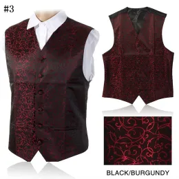 Vests GUSLESON 2017 New Arrivel Mens Waistcoats Slim Fit Men Vest Suit Paisley Coletes Chaleco Hombre For Party Wedding