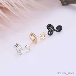 Charme Neues Design Geometrische Moskito -Spiralclip an Ohrringen kein durchbohrtes Damen Mode Goldfarbe Ohr Ohrmanschette Persönlichkeit Schmuck